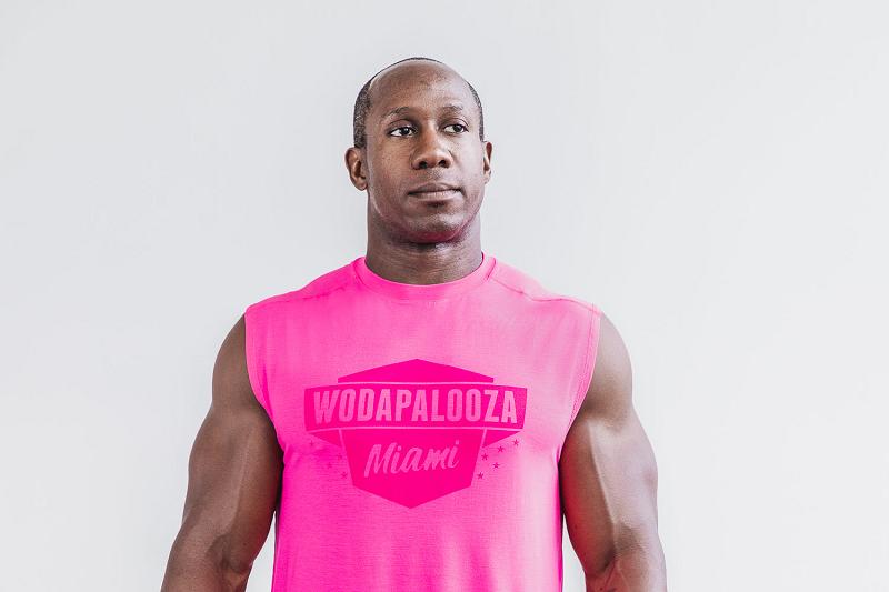 Blue Nobull Wodapalooza Sleeveless Tee Men's Tanks | CA L1591I